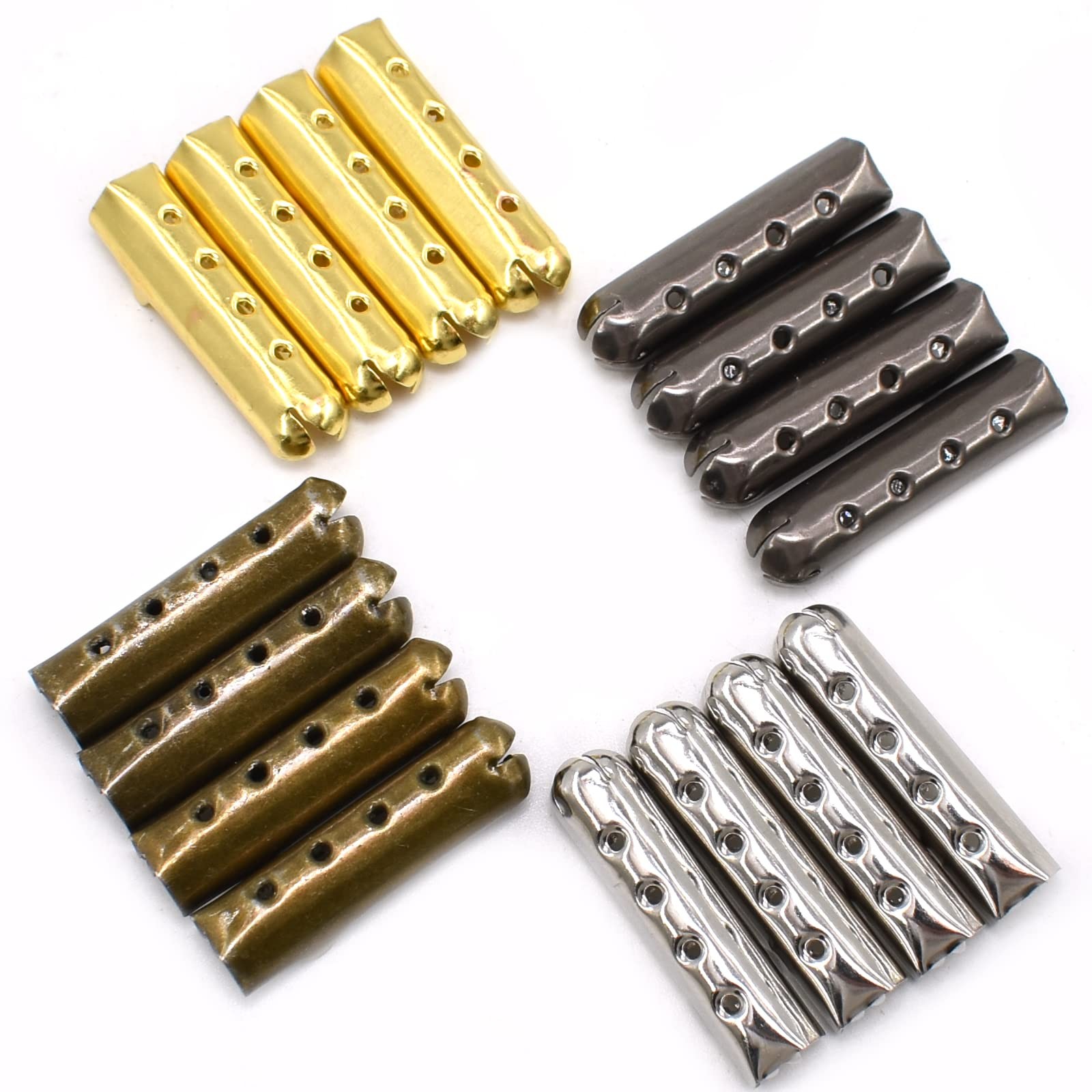 23mm Shoelace Aglet 4 Holes Shoe Lace Tips Head, 200Pcs