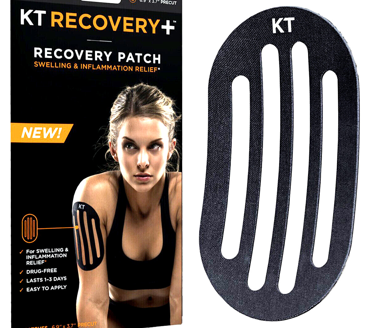KT RECOVERY+™ Recovery Patch • Swelling & Inflammation Relief • Lot of 10