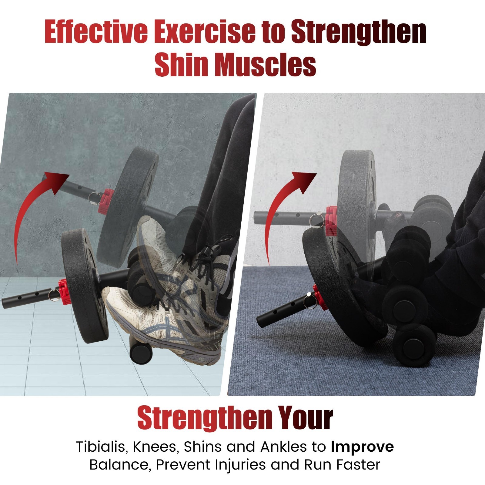 Tib Bar Trainer for Ankle Strengthening & Dorsiflexion | Adjustable Resistance S