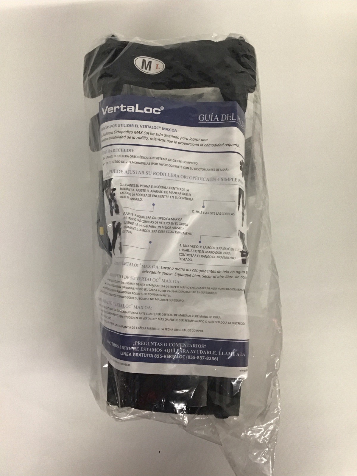 VertaLoc MAX OA Hinged Knee Brace Medium Left Adjustable NEW