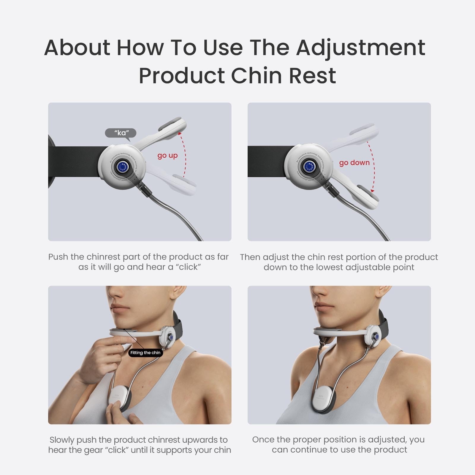 Adjustable Neck Brace with Rotatable – Forward Head Posture Corrector, Ergono…