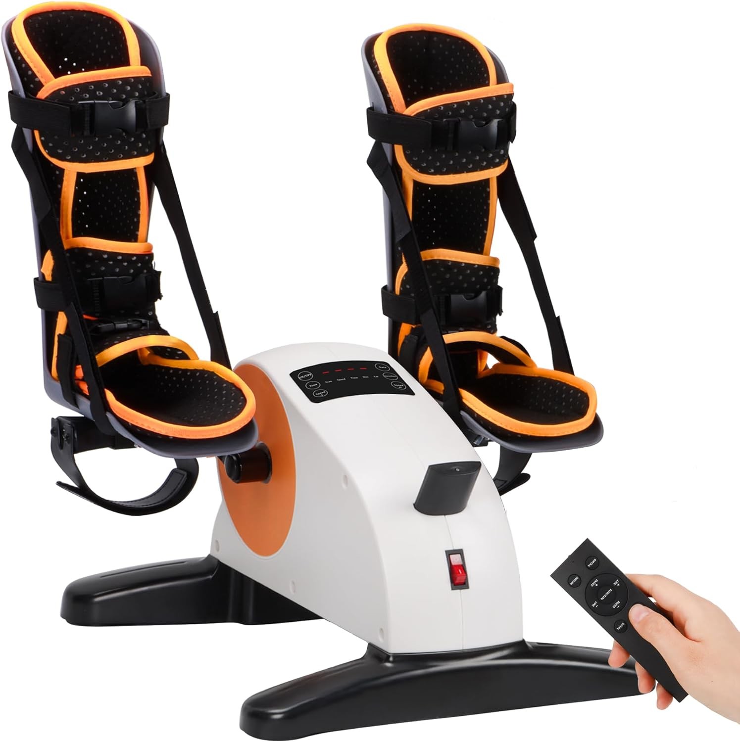 Electric Pedal Exercise Bike with Leg Support, Physical Therapy White