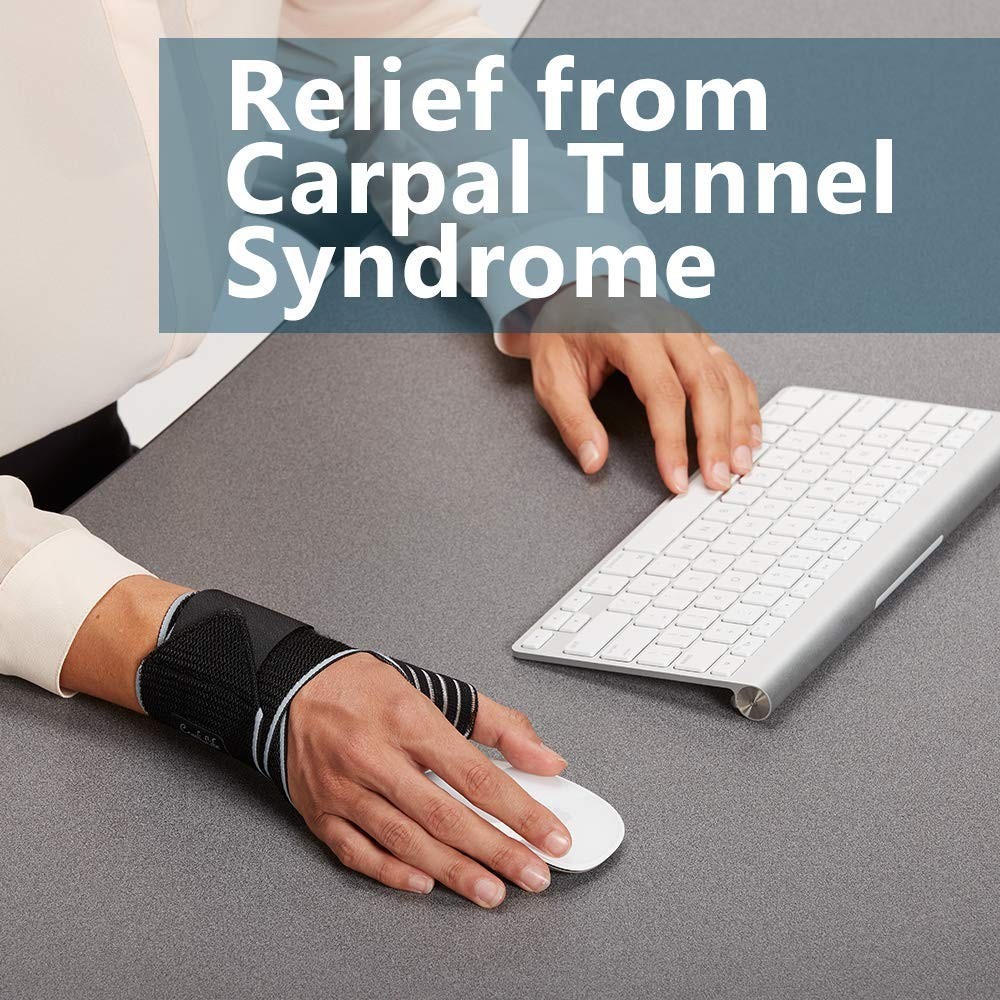 Wrist Brace for Carpal Tunnel, Adjustable Compression Support | Compression w…