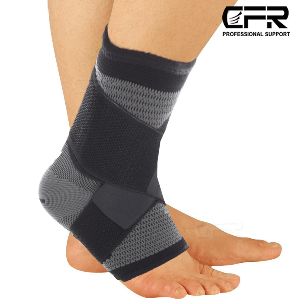 Tobillera deportiva compresiva ajustable, transpirable para hombre y mujer