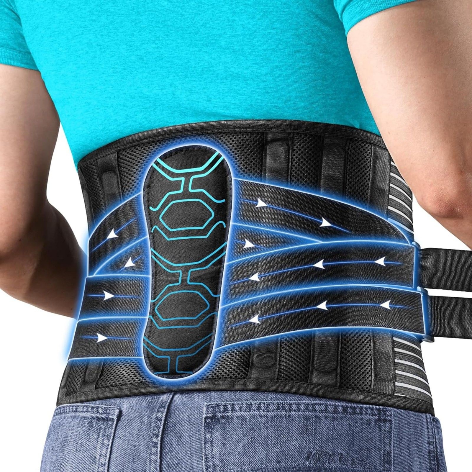 Plus Size 2XL 3XL Back Brace Lumbar Support Belt Heavy Lifting Men Women