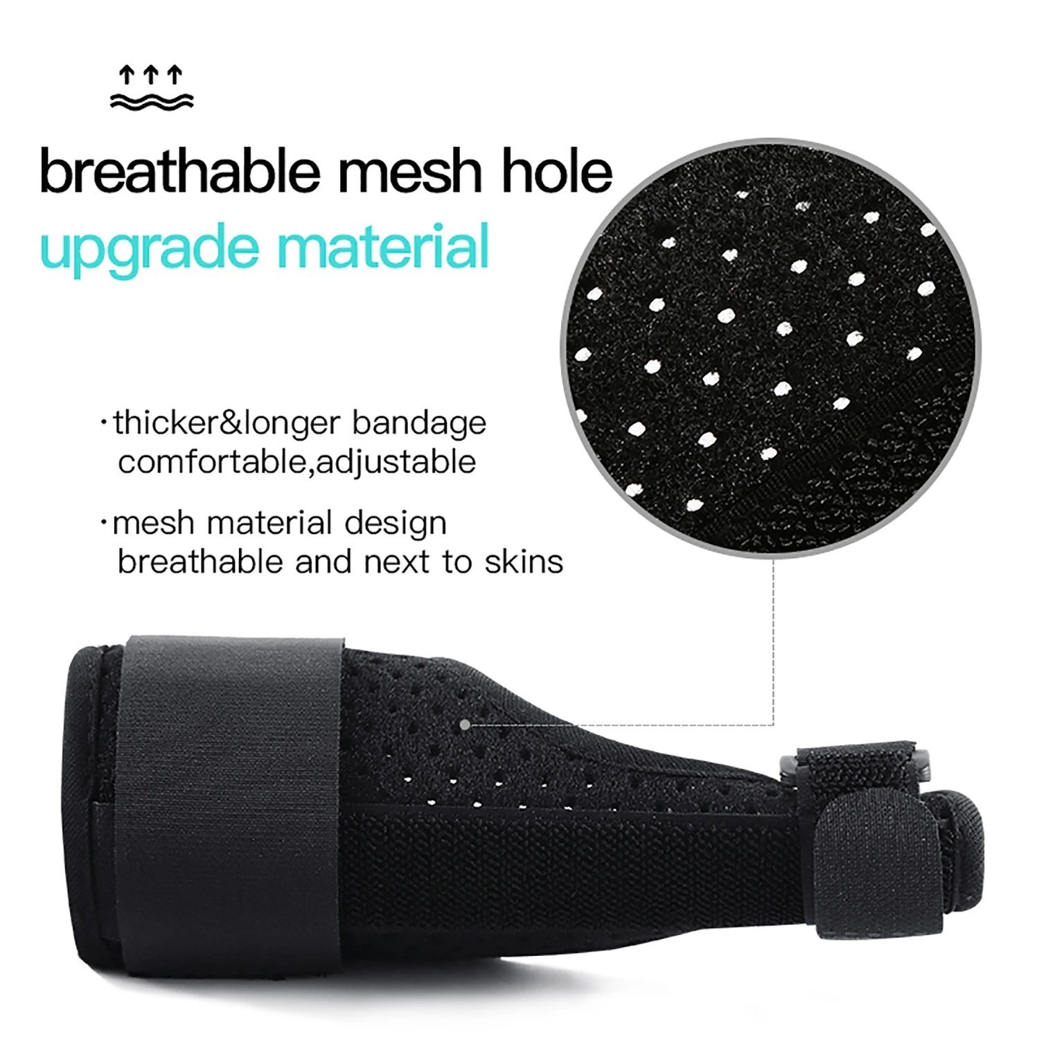 Thumb Support Splint Adjustable Thumb Stabilizer Left Right Hand Black