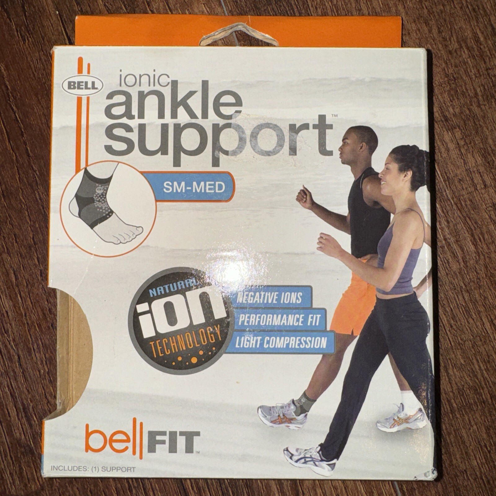 Adult Bell Ankle Support Small/Medium Injury Negative Ionic Compression Socks