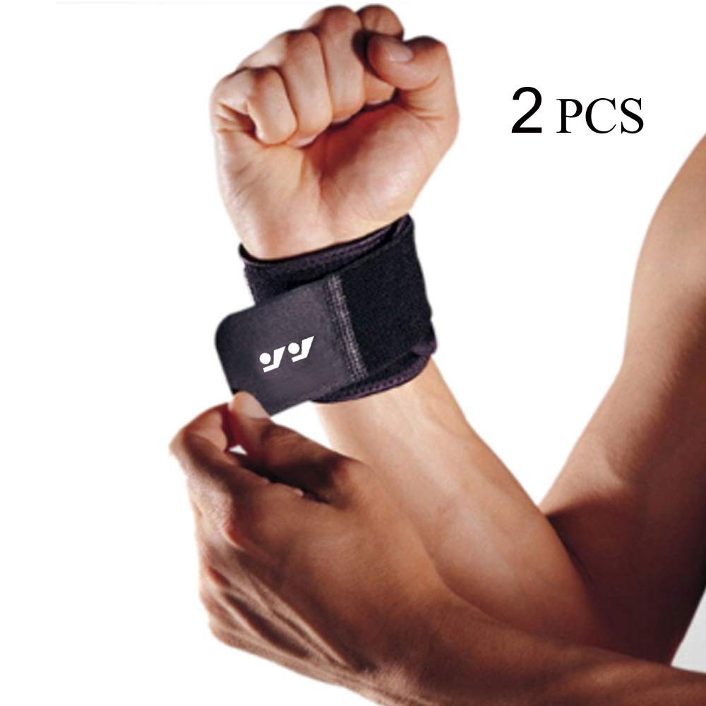 Wrist Brace for Ganglion Cyst, Arthritis, Carpal One Size, Black-2pack