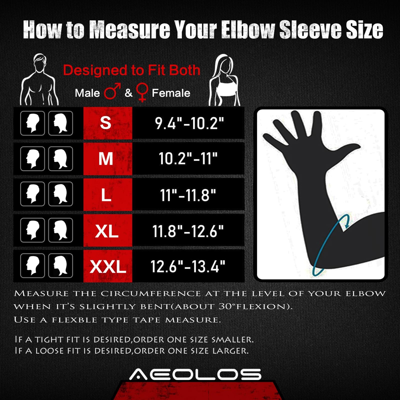 AEOLOS Compression Elbow Sleeves(Pair), 5mm Neoprene XX-Large, Black
