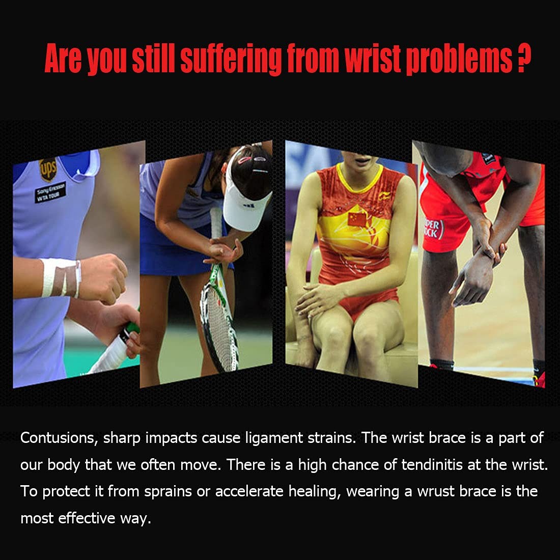 Adjustable Wrist Support Brace for Weightlifting, Arthritis, Joint Pain Relief