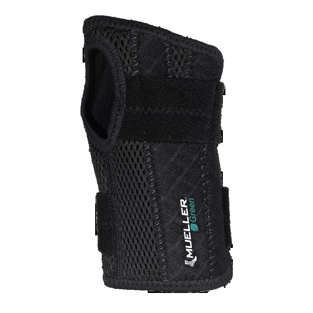 Sports Medicine Green Fitted Wrist Brace, Right, OSFM, Black