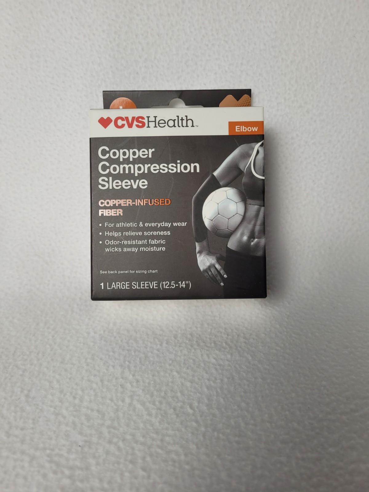 CVS Health Copper Elbow Compression Sleeve Large