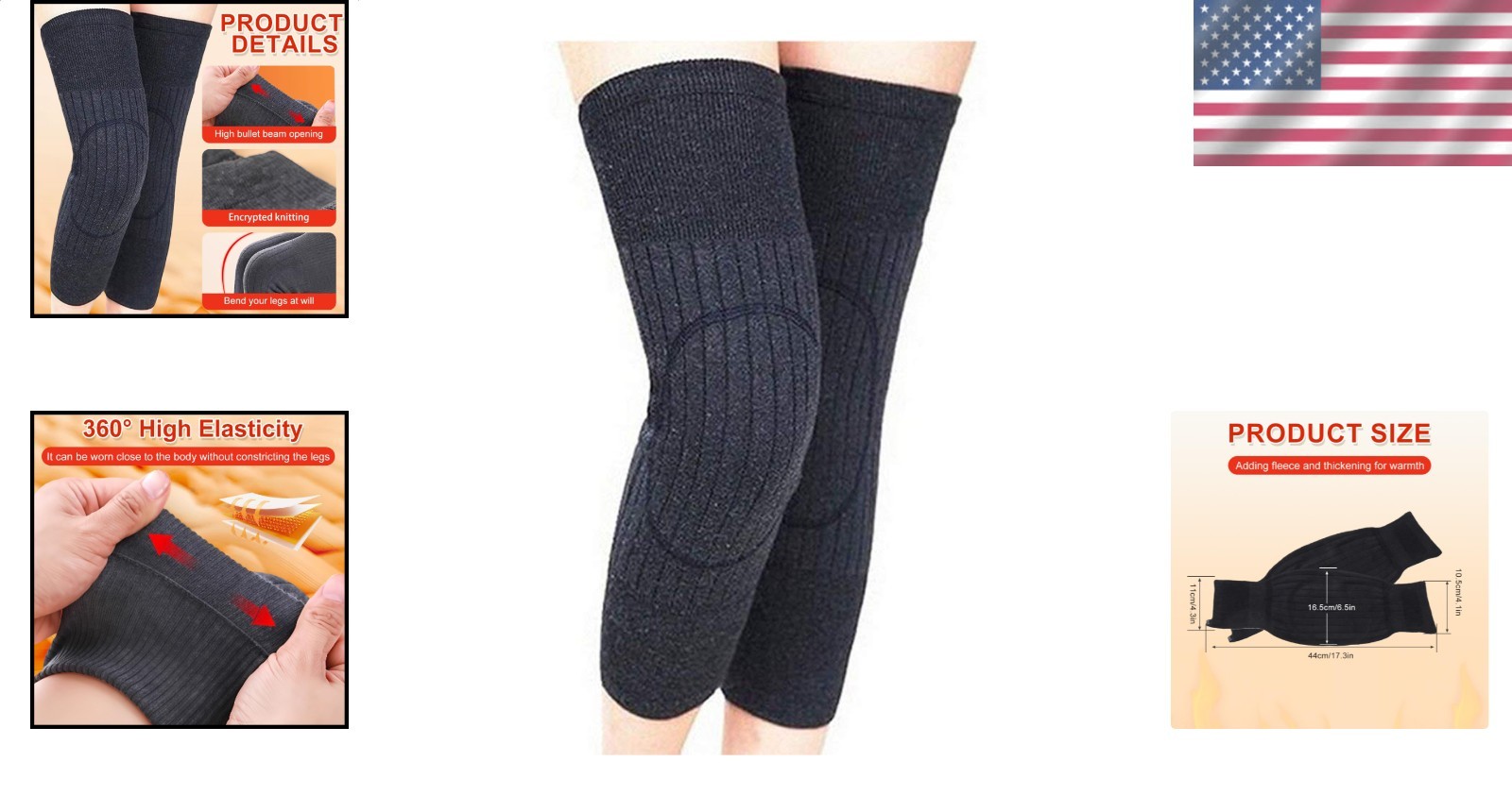 Men Women Sports Knee Brace Support Pads Breathable Warm Leg Warmers