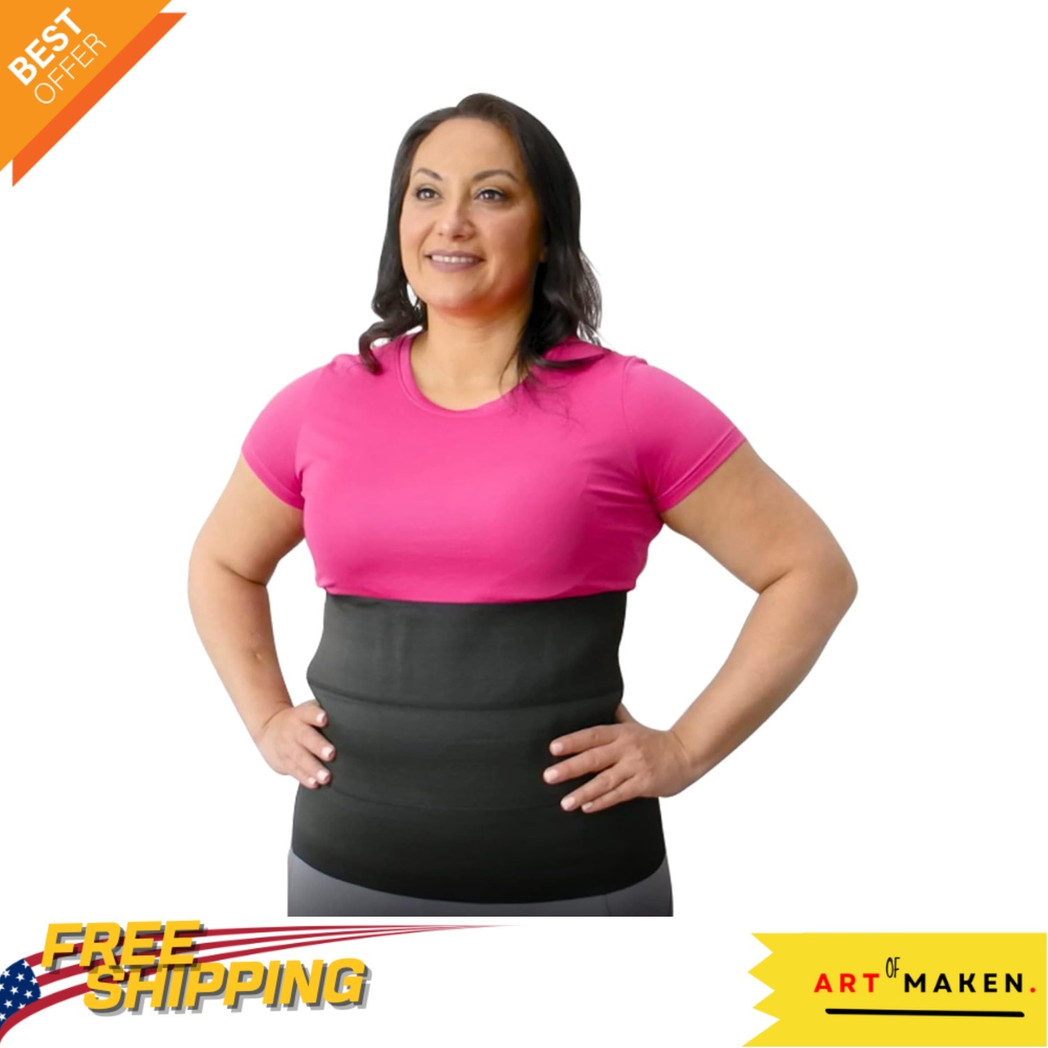 Black Abdominal Binder XXXL – Versatile Post-Surgical & Postpartum Support