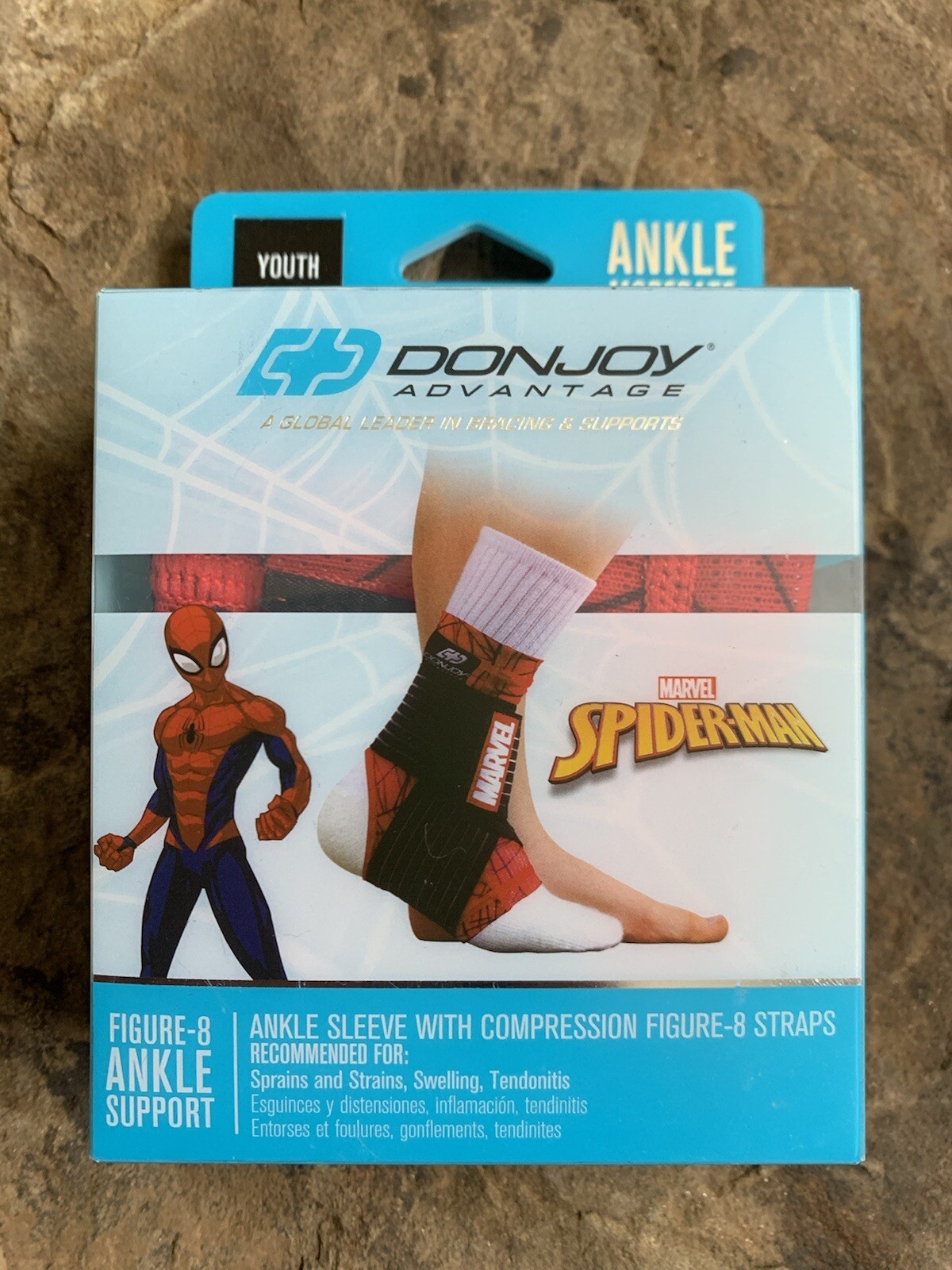 Donjoy Youth Spiderman Figure-8 Ankle Support. New