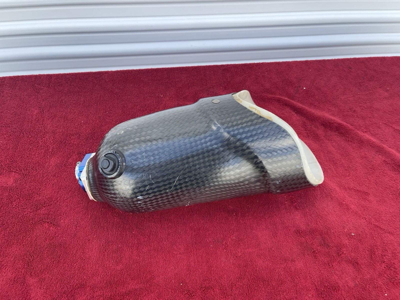 Above Knee Prosthetic Socket Left leg Carbon W Mounting Plate As Pictured.