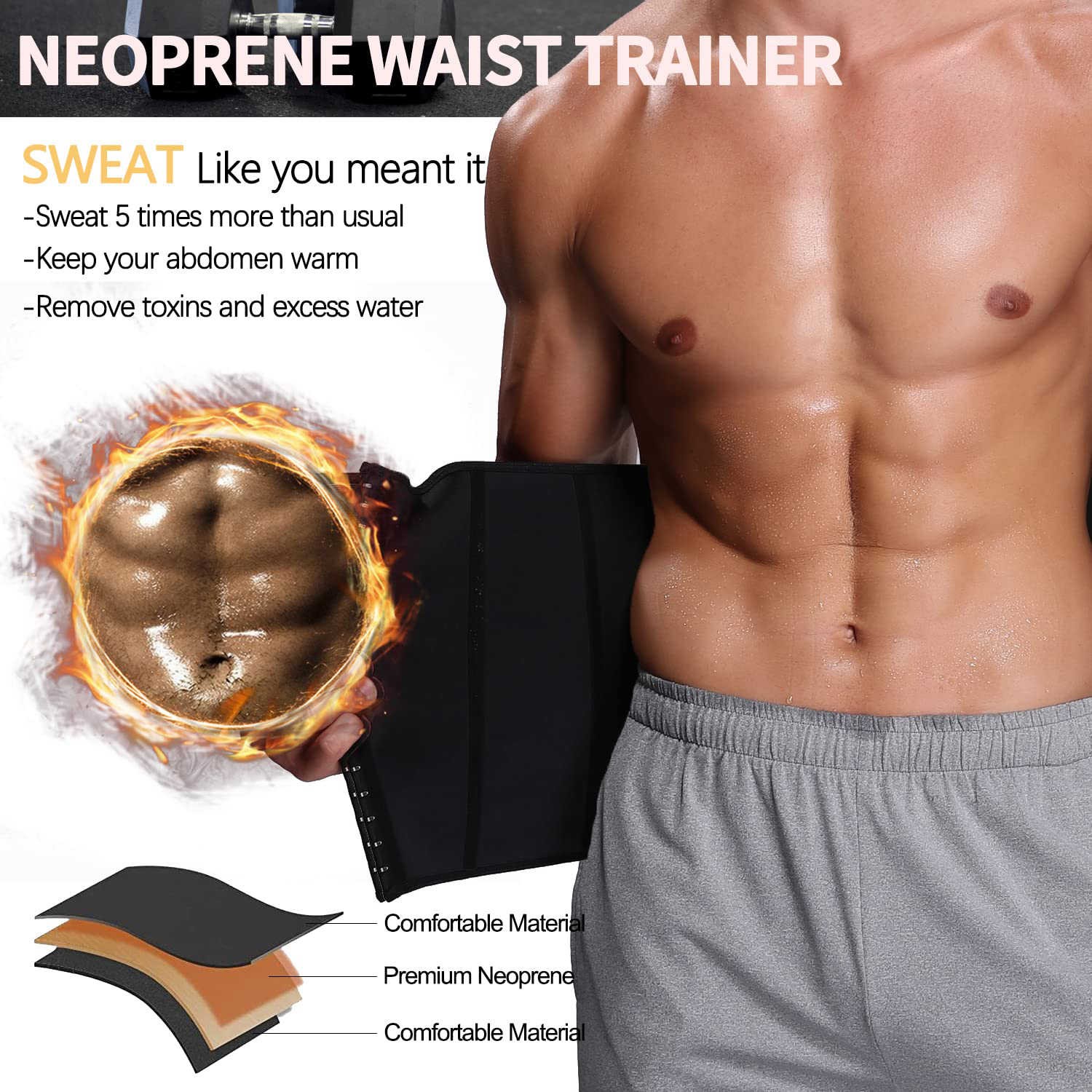 Umbilical Hernia Belt for Men Women – Abdominal Support Binder with Compression-