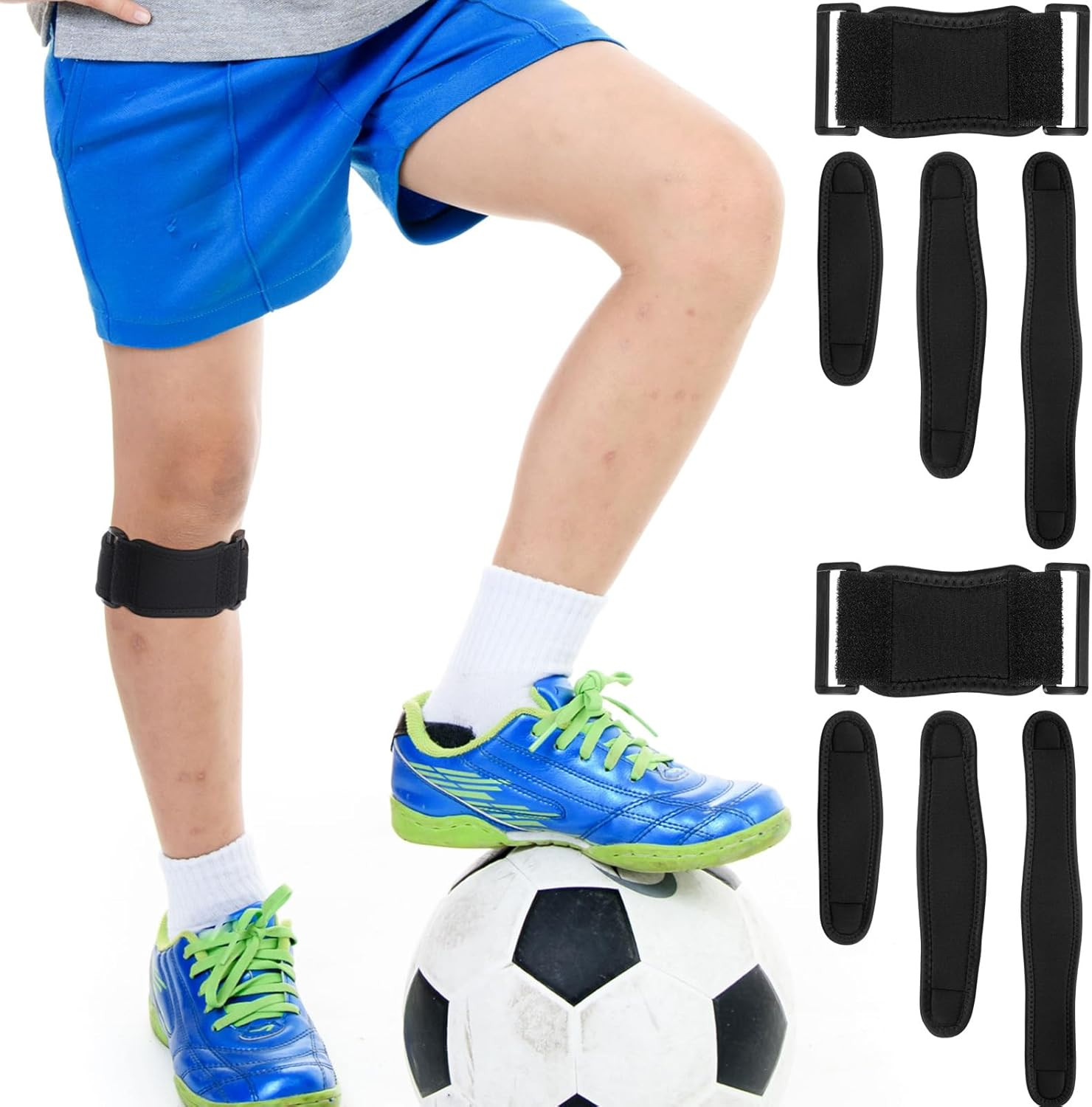 2 Sets Kids Osgood Schlatter Knee Brace Youth Kids Patella Brace Strap with 3…