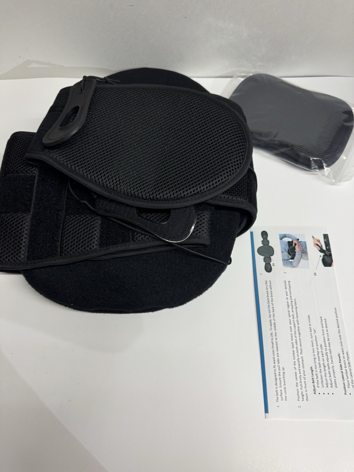 ISO Preferred Lumbar Back Brace VI ISO-BA206 Black Patient Care Posterior Panel