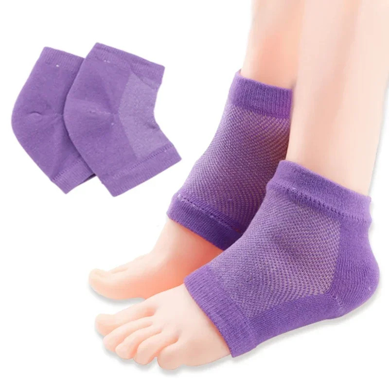 Silicone Feet Pads for Heel Moisturizing Socks Open Toe Socks Cracked Foot Toele