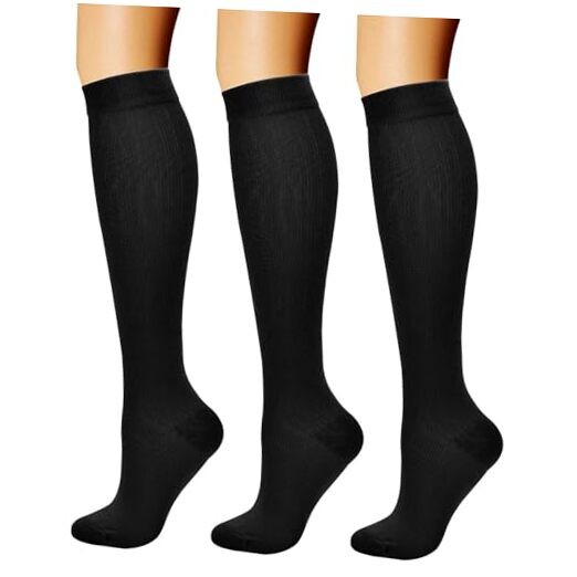 Compression Socks for Women & Men Large-X-Large 01 Black/Black/Black