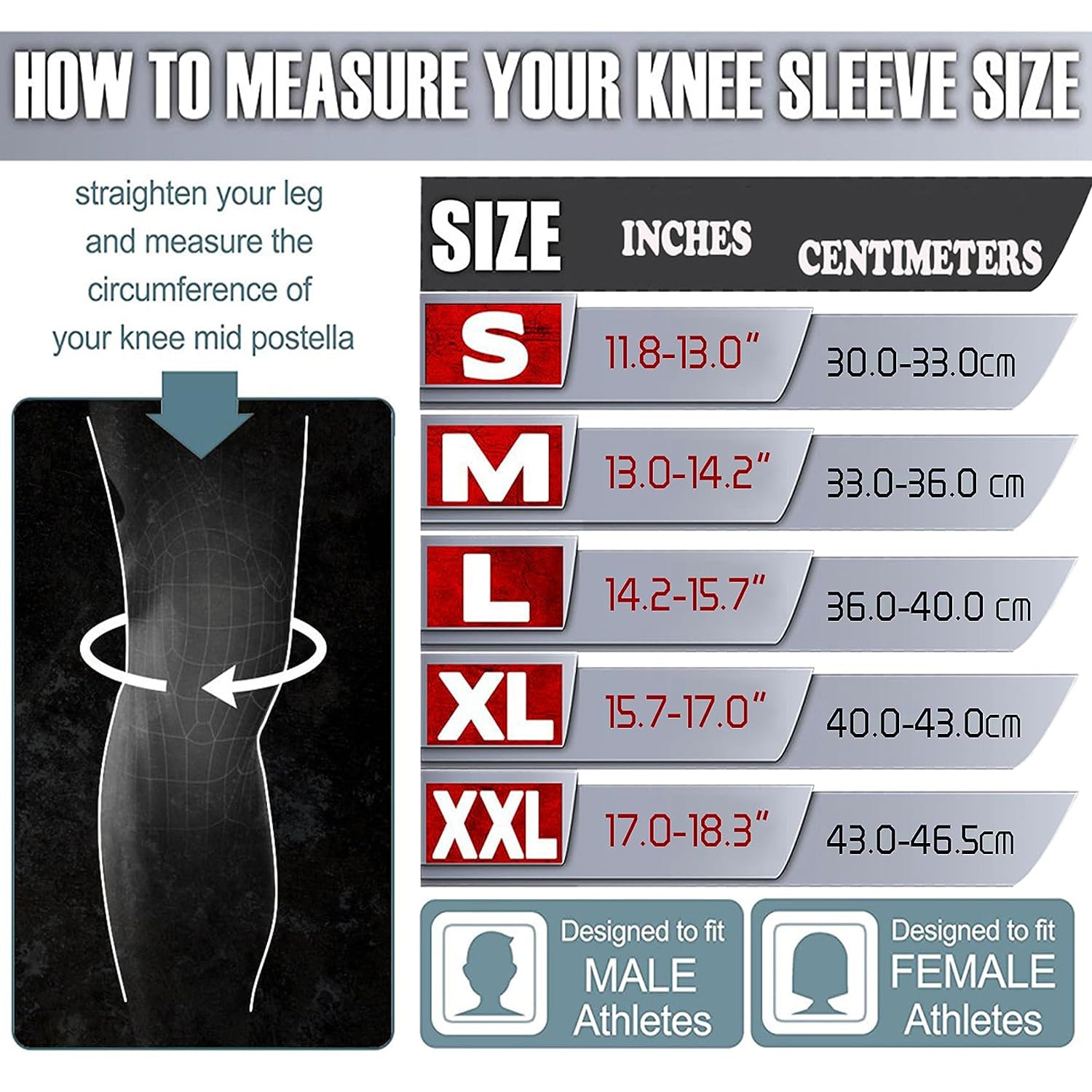Knee Sleeves (1 Pair), 7Mm Neoprene Compression Knee Braces, Great Support for C