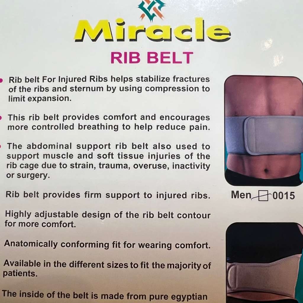 Miracle Rib Belt For Women (Large) made with pure Egyptian cotton