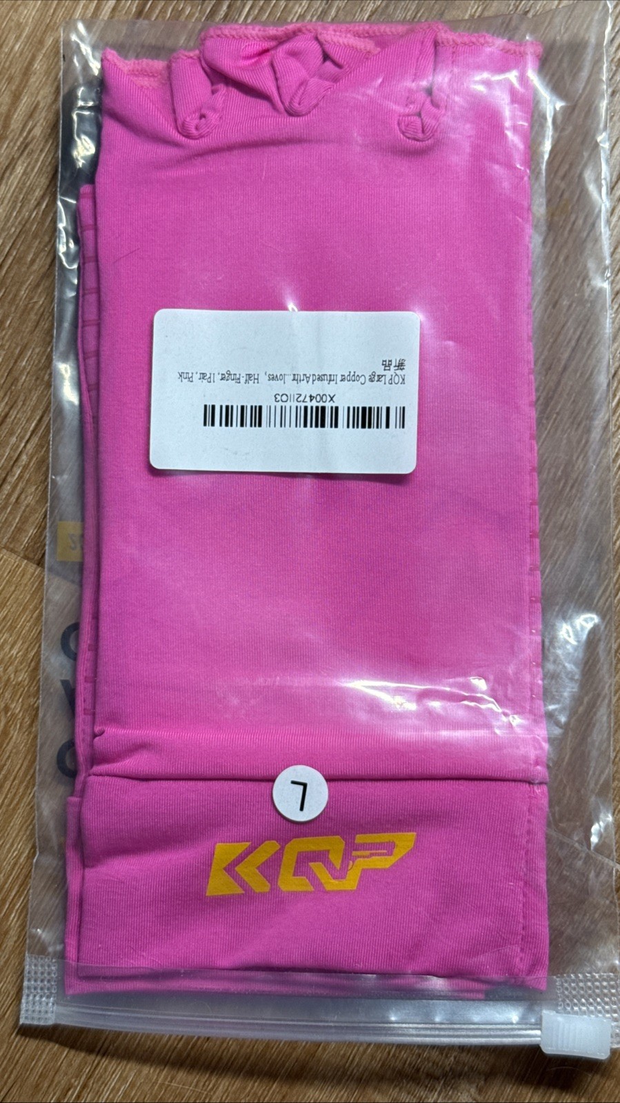 Compression Gloves Comfy Snug Support Fingerless Bright Pink Large Pain Relief