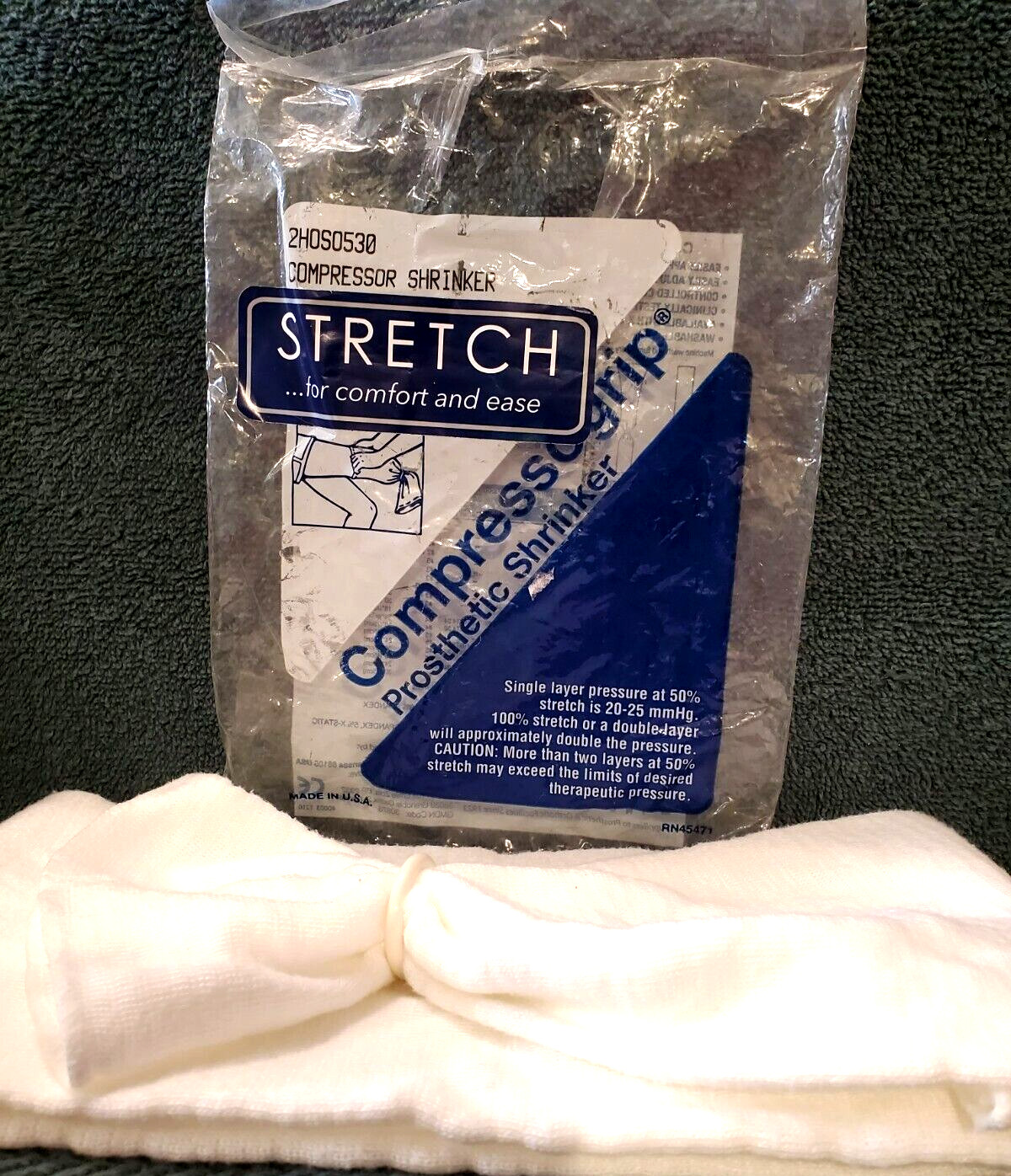 Knit Rite Compressogrip Prosthetic Elastic Shrinker Tubular WHITE NEW FREE SHIP