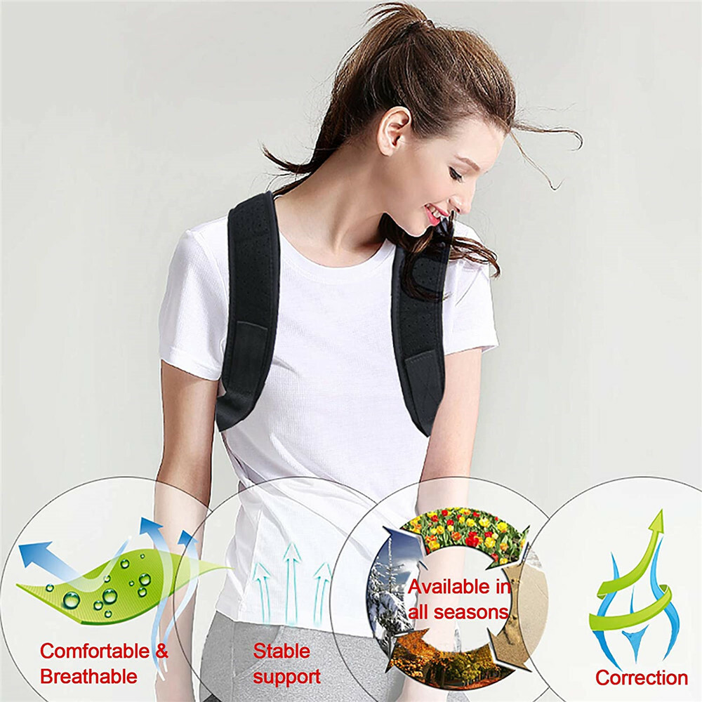Posture Corrector men Support Back Shoulder Pro Brace Belt Adjustable women Kids