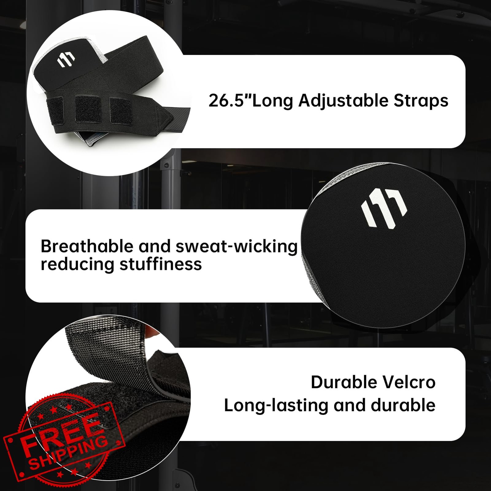 M MANUEKLEAR Elbow Wraps Obsidian Black S