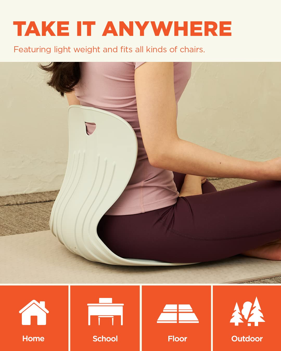 Ergonomic Chair Back Support, Small and Flexible Posture Corrector for Child an