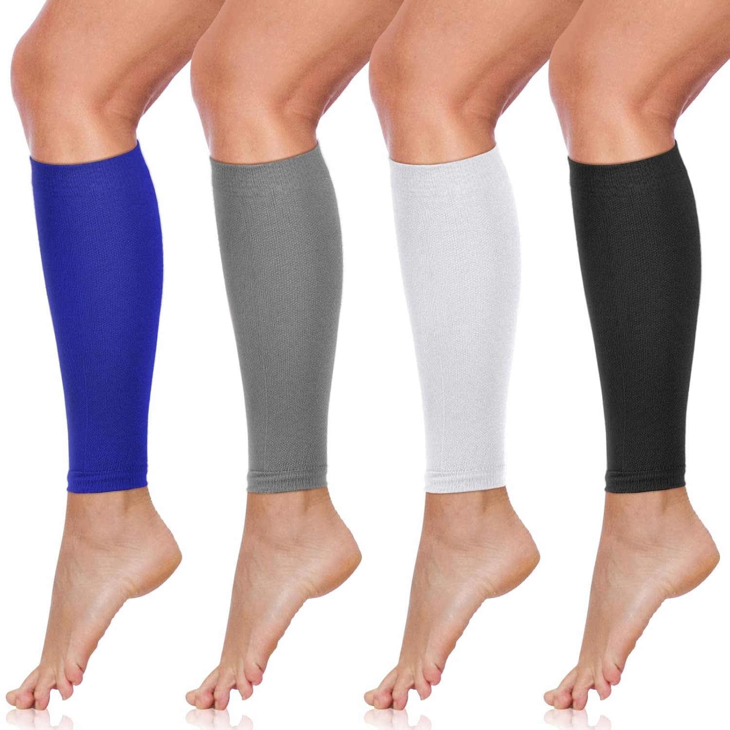 4 Pairs Calf Compression Sleeve Leg Compression Sock Calf and Shin Support Re…
