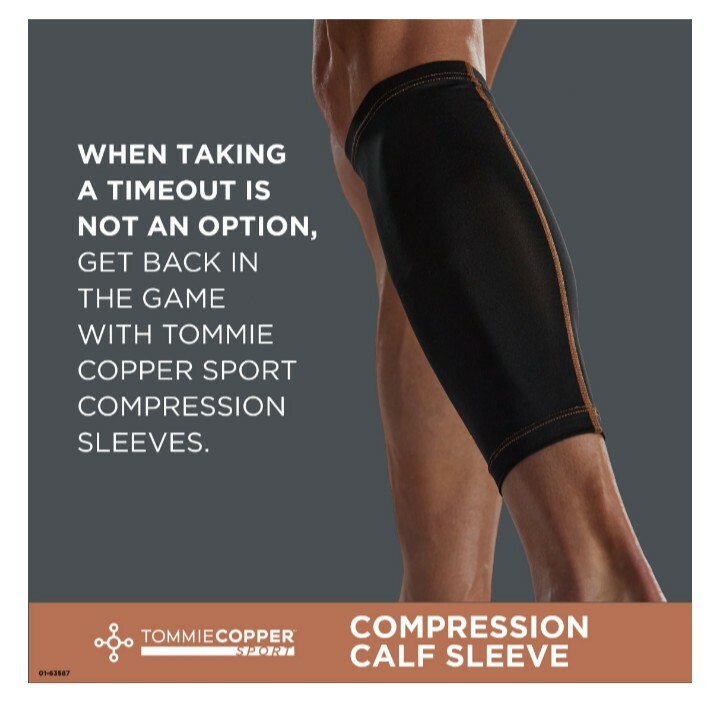 Men & Women Tommie Copper Sport Compression CALF Sleeve Pain Relief.One size S/M