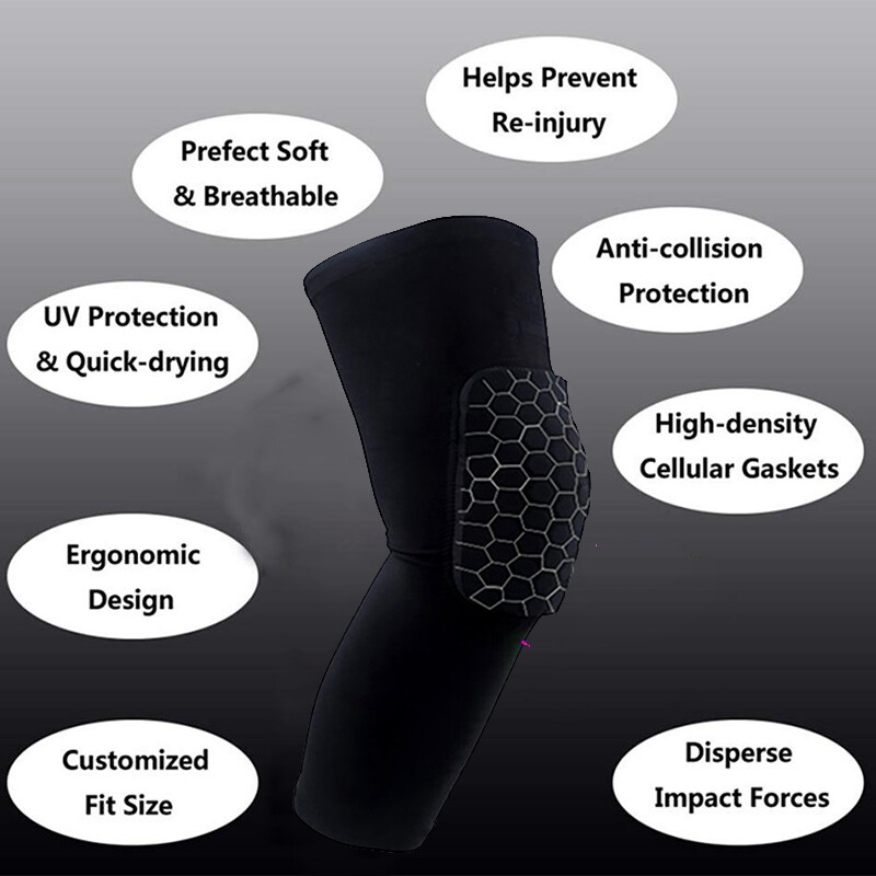 Compression Sleeve Support Leg Knee Brace Pad Socks Sports Basketball Men Women