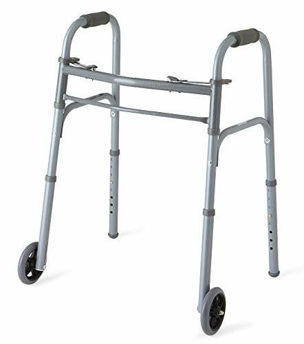 Two-Button Patient Therapy Folding Walker for Patients 46 to 55 in Height