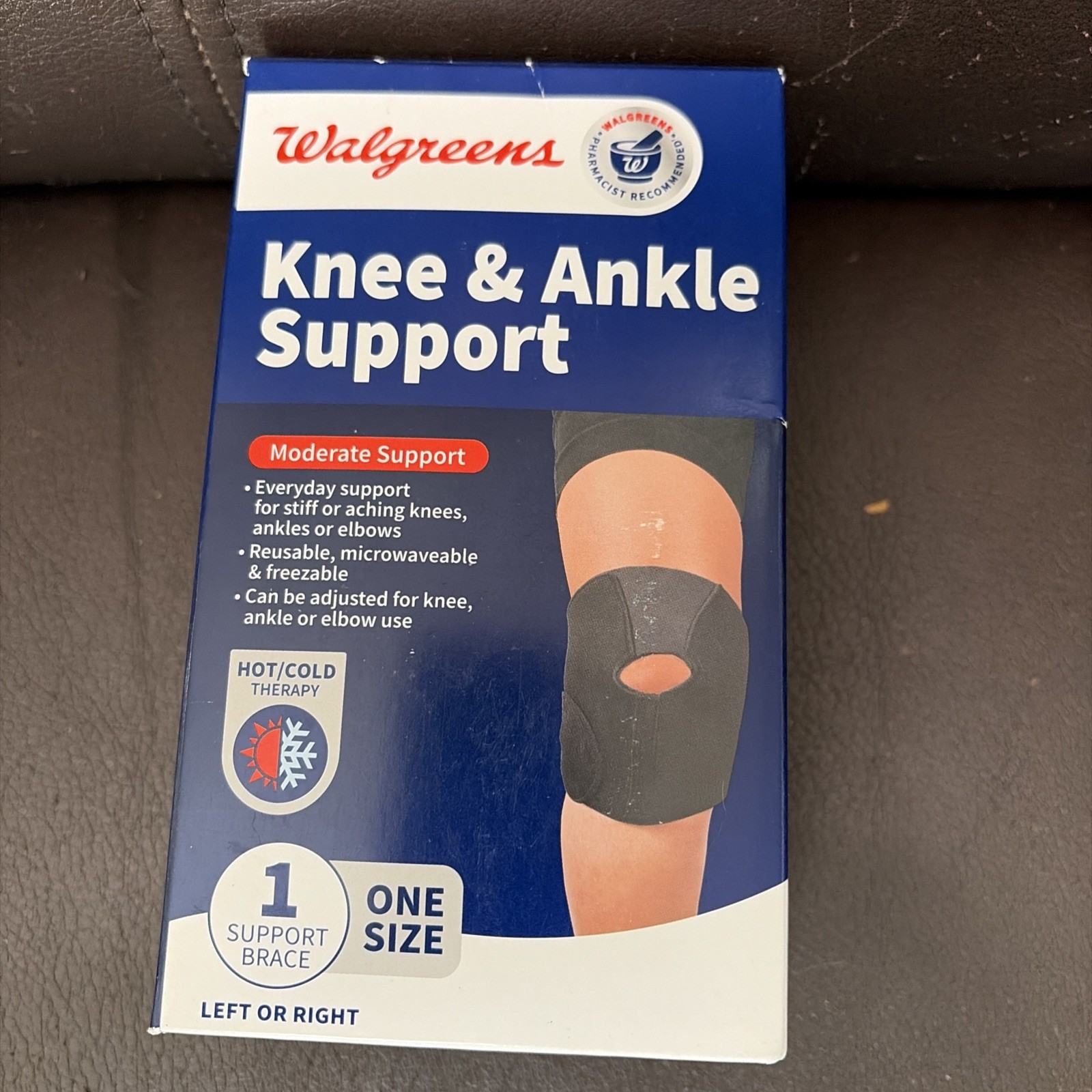 NEW! Walgreens Adjustable Knee & Ankle Support One Size Fits All Left or Right