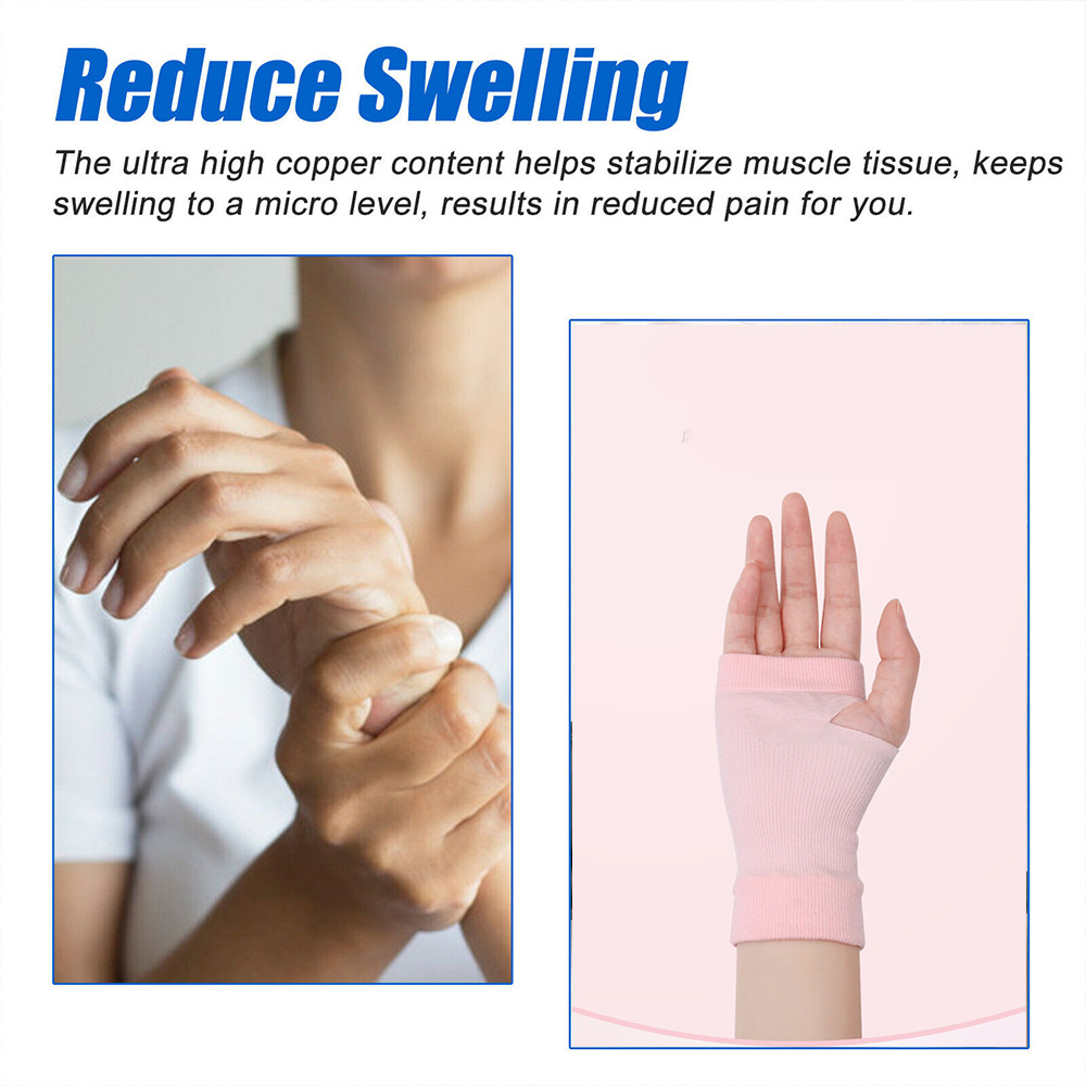 2 Pcs Wrist Brace Support Compression Sleeve Arthritis Gym Carpal Tunnel Hand US