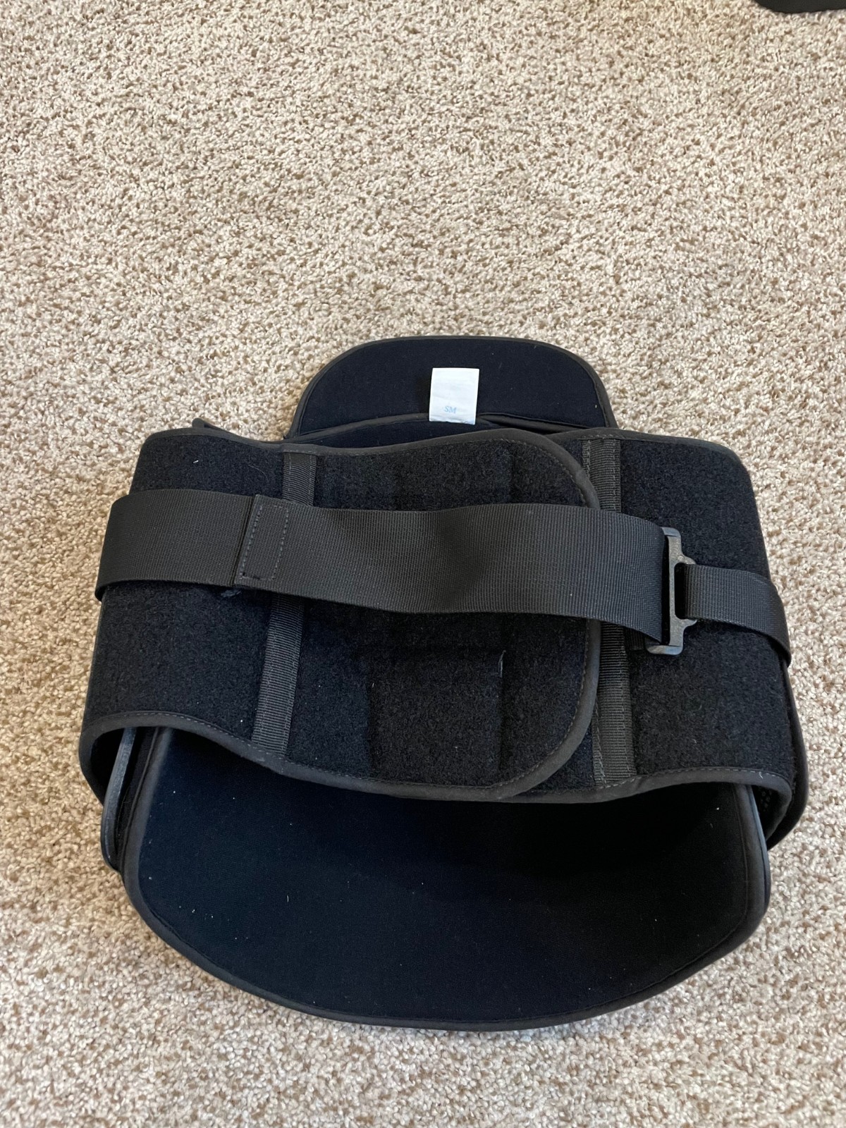 Ninja Back Brace, Small/ Medium Adult, Black, Hard Plastic Support, Adjustable