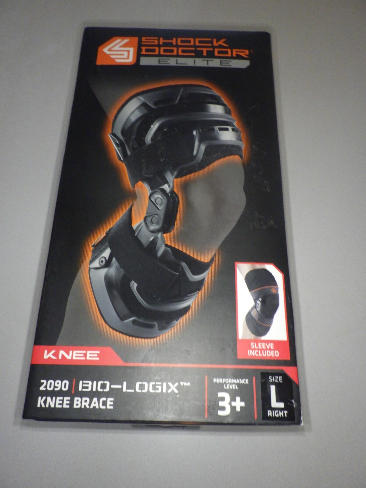 Shock Doctor Bionic Knee Brace with Compression Sleeve BIO-LOGIX Hinged Right L