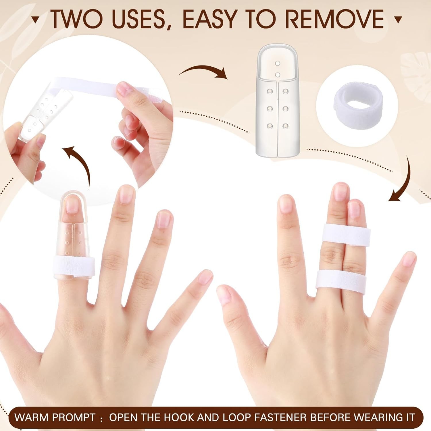 10-Pack Adjustable Finger Support Splints for Injury & Arthritis