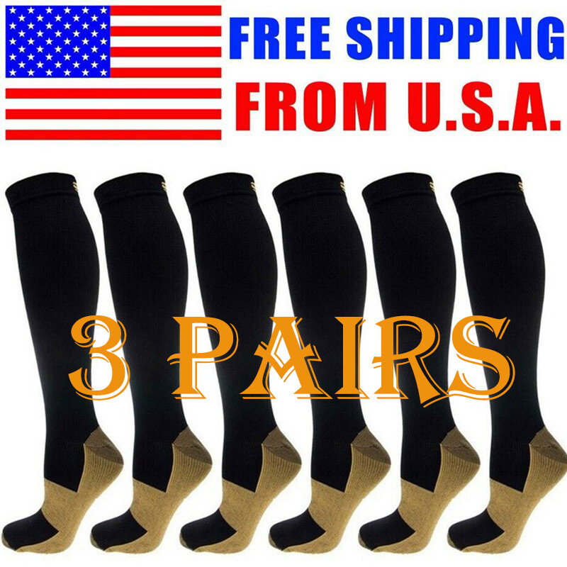 20-30 mmHg Knee High Compression Stockings Therapeutic Socks Support Thigh High