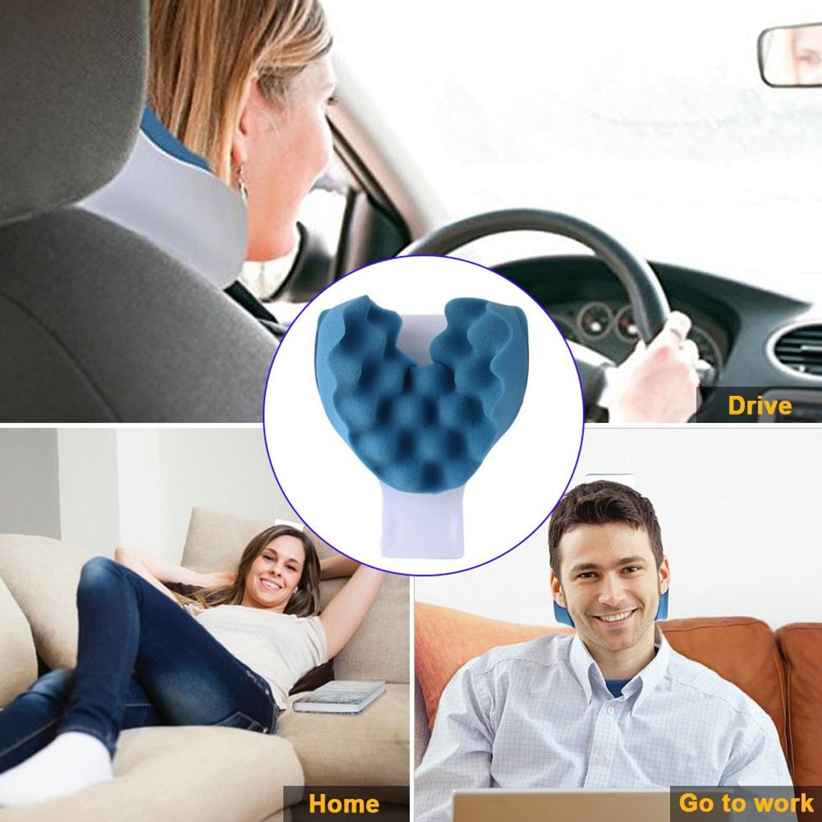 Relief Neck Shoulder Muscle Relaxer Pain Cervical Spine Alignment Pillow Massage