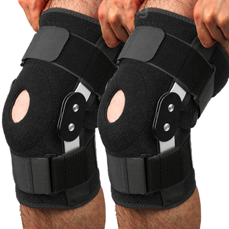 Hinged Knee Brace Compression Sleeve Wrap Support Meniscus Joint Pain Arthritis