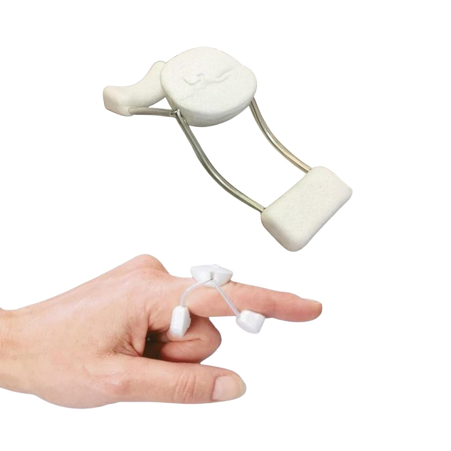 Sof-Stretch Finger Extension Splint, Large, White, Finger Brace with Adjustable