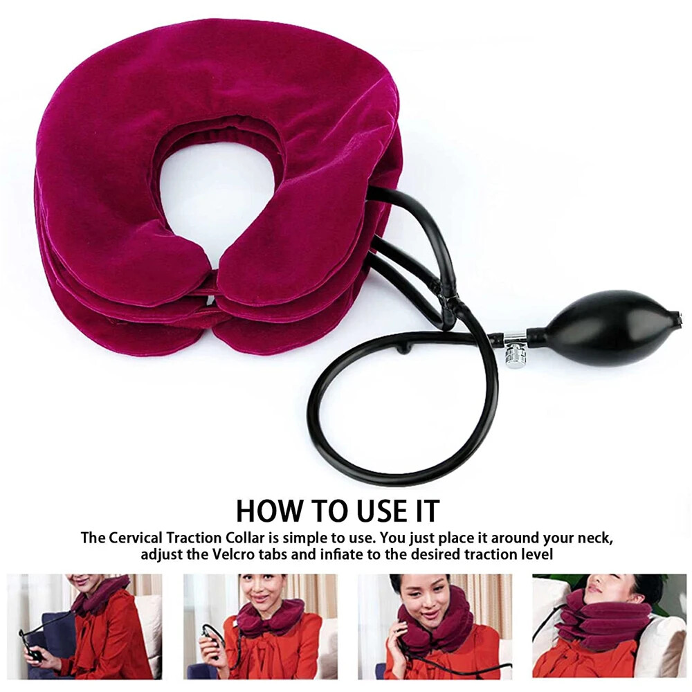 Cervical Neck Stretcher Traction Device for Chronic Neck & Shoulder Alignment Pa