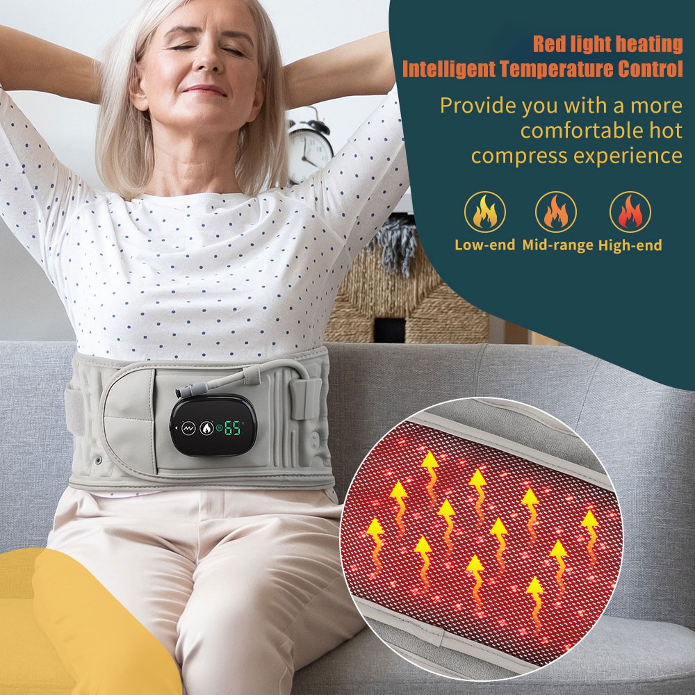 Lumbar Support Decompression Pain Spinal Air Traction Back Belt Heat Inflatable