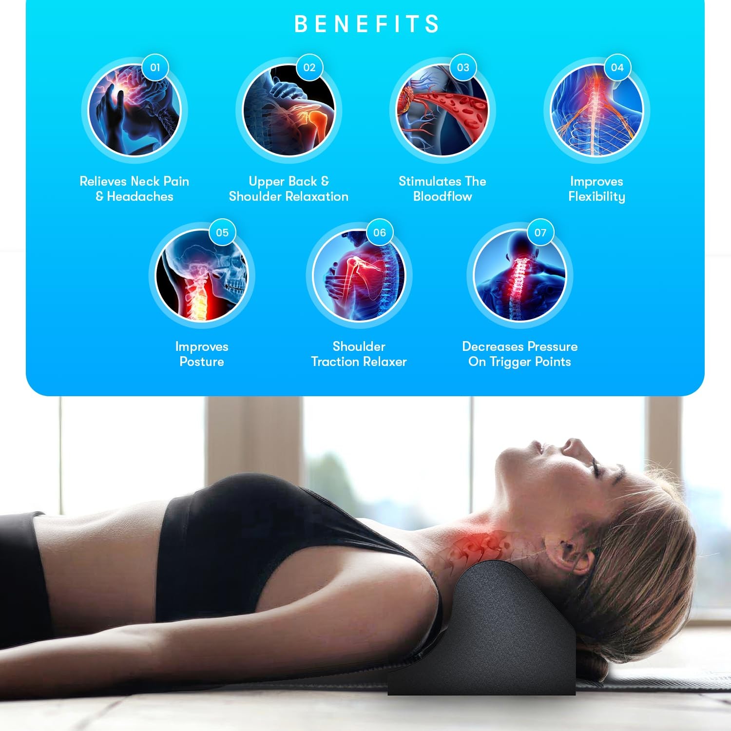 Cervical Traction Orthotic Chiropractic Neck Alignment Device for Spinal Curv…
