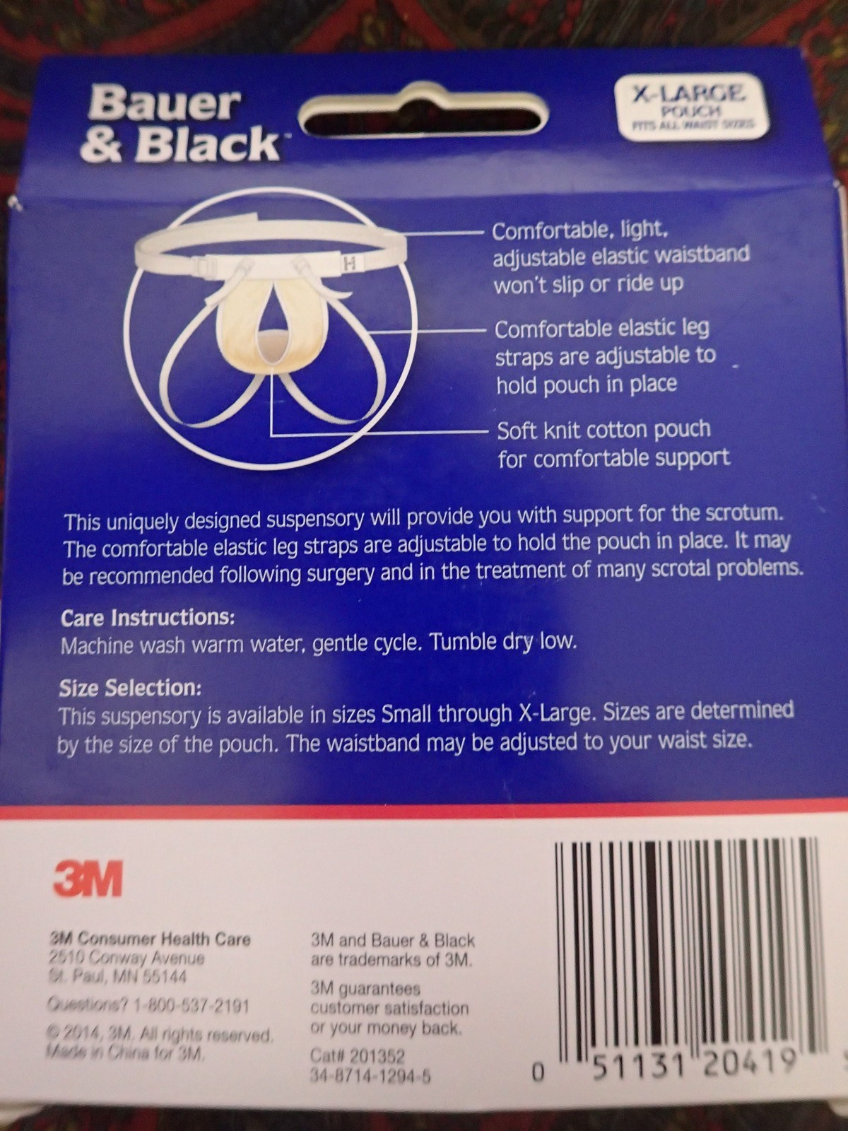 3M – Bauer & Black – Athletic Suspensory – X-LARGE 201352 – New