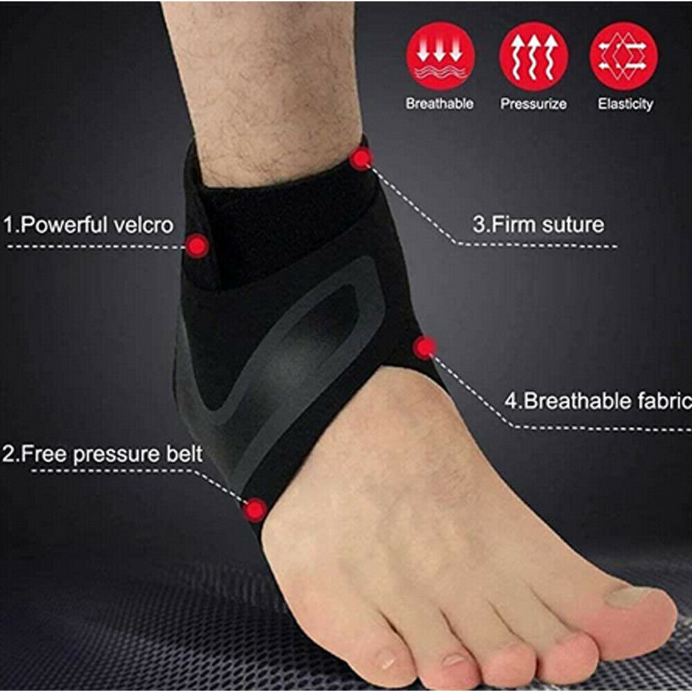 Ankle Brace Support Compression Sleeve Plantar Fasciitis Pain Relief Foot Wrap